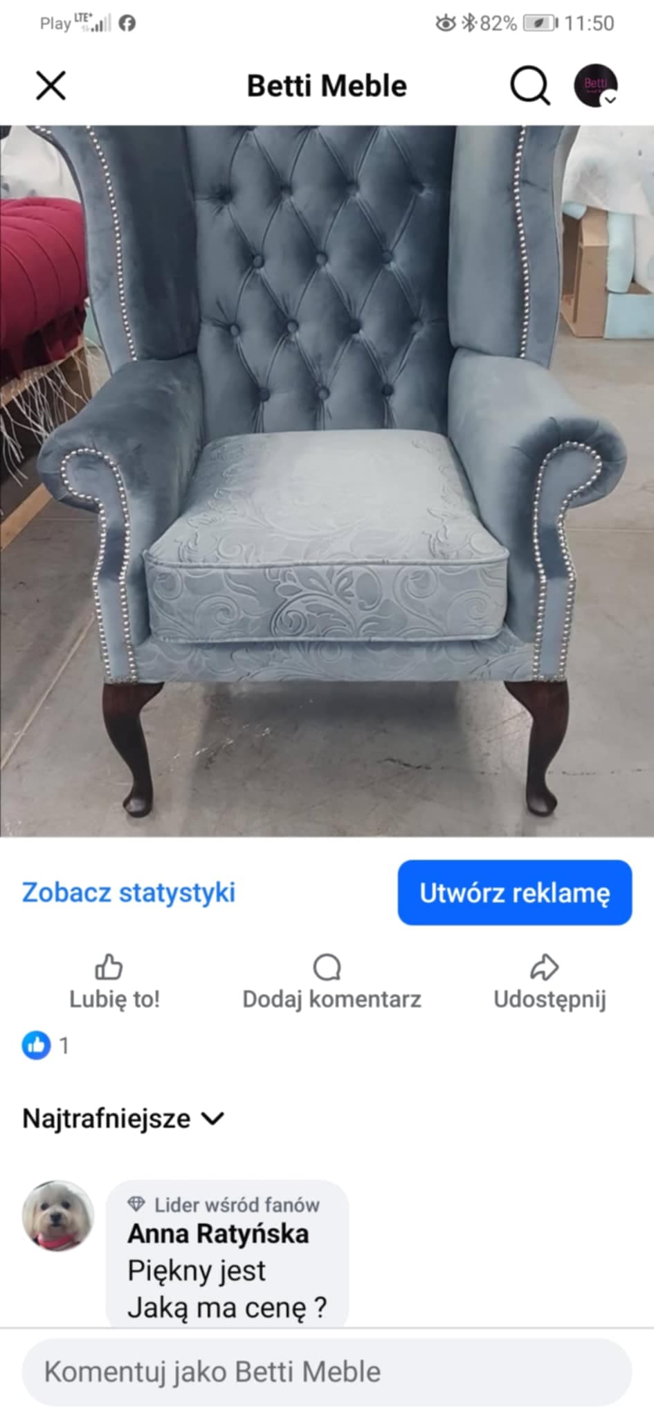 Chesterfield — realizacja Betti Meble